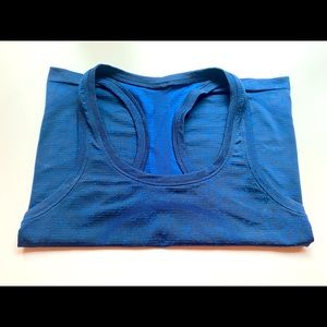 Blue swiftly tech razorback tank top race length